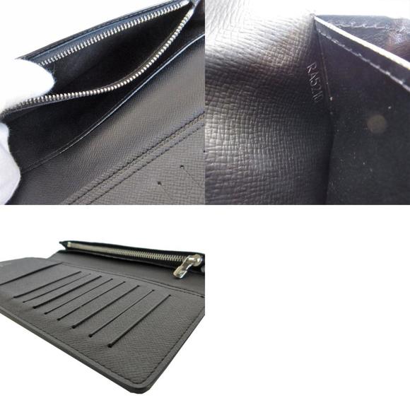 Louis Vuitton LOUIS VUITTON Bi-fold long wallet Taiga Portefeuille Brazza Bla... - Picture 5 of 5